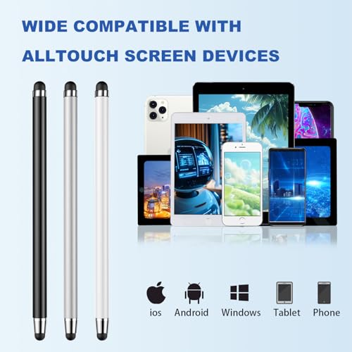 Stylus (10 Pcs), 2-in-1 Stylus Pen for Touchscreen, High Precision and Sensitivity, Suitable for iPad/iPhone/Nintendo Switch/Samsung/Android Smartphone and Tablets, Compatible with All Touchscreen - color: Neutral color