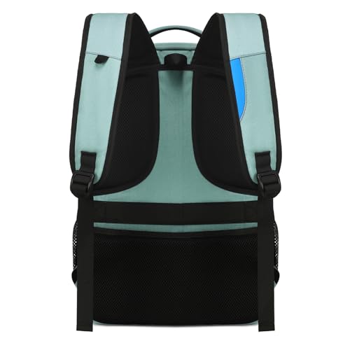 17 Inch Laptop Backpack for Travel Water Resistant College Backpack for Men/Women Laptop Bag with USB Charging Port and Clear Cosmetic Toiletry Bag, Green A - color: 30191 Green With Clear Toiletry Bag