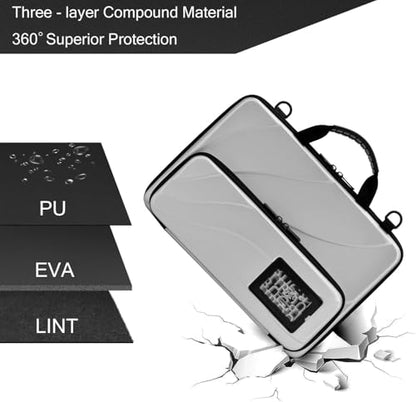 17.3 Inch Laptop Case Hard Shell, Protective Laptop Carrying Case with Stand for Heat Dissipation - color: Silver, size: 16.5-17.3 inch