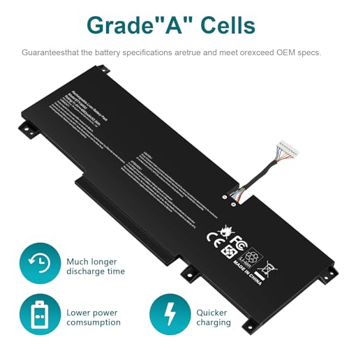 TREE.NB BTY-M492 Laptop Battery Replacement for MSI WF66 WF76 11UI 11UJ Katana GF66 11UD 12UG 12UX GF76 11UE 12UD Crosshair 15 17 A11UCK A11UDK A11UEK Sword 15 A11U A11UD Pulse - size: 9.96x3.54x0.2inch BTY-M492