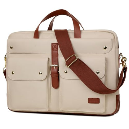 Baosha Vegan Leather 17 inch Laptop Computer Bag Messenger Bag Briefcase for Women Stylish BC-07