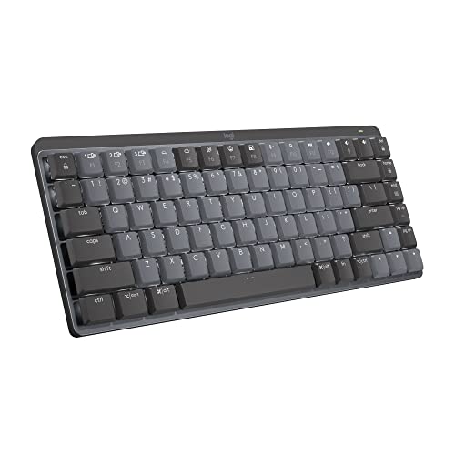 Logitech MX Mechanical Mini Wireless Illuminated Keyboard, Clicky Switches, Backlit, Bluetooth, USB-C, macOS, Windows, Linux, iOS, Android, Metal - size: Compact, style: Clicky (satisfying click)