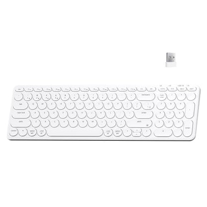 Keychron B4 Pro Ultra-Slim 96% Wireless Keyboard, Bluetooth/2.4 GHz/Wired Connection Keyboard with Numpad, Launcher, Up to 300 Hours Battery Compatible with Mac Windows Linux - Ivory White - color: Ivory White