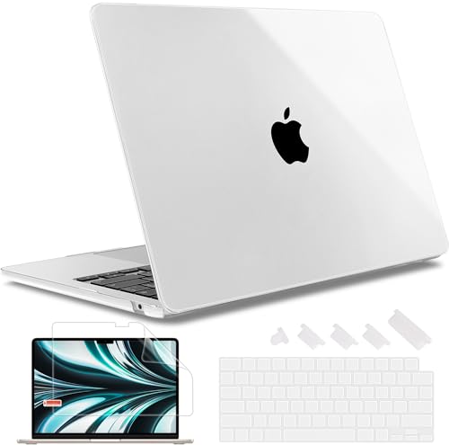 May Chen Case for MacBook Air 13/13.6-inch (M5/M4/M3/M2, 2022-2026 Models A3449 A3240 A3113 A2681), Lightweight | Closes Seamlessly | Ideal for Work Hard Shell Case, Crystal Clear - color: Crystal Clear