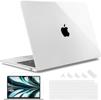 May Chen Case for MacBook Air 13/13.6-inch (M5/M4/M3/M2, 2022-2026 Models A3449 A3240 A3113 A2681), Lightweight | Closes Seamlessly | Ideal for Work Hard Shell Case, Crystal Clear - color: Crystal Clear