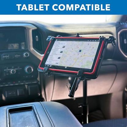 Mount-It! Car Laptop Mount, No-Drill Passenger Seat Stand for 17" Laptops | With Cooling Tray, Adjustable Full Motion Vehicle Laptop Mount, Tablets Compatible