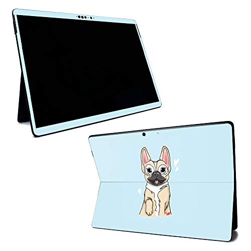 MightySkins Skin for Microsoft Surface Pro X - Frenchie Love | Protective, Durable, and Unique Vinyl Decal wrap cover | Easy To Apply, Remove, and Change Styles | Made in the USA - color: Frenchie Love