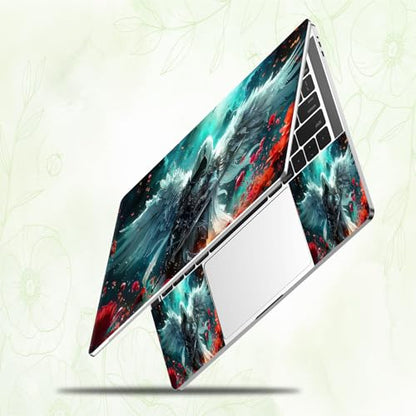 Laptop Skin Sticker Decal, Universal Reusable Vinyl Laptop Cover for 12" 13" 13.3" 14" 15" 15.4" 15.6" Notebook PC, Waterproof Scratch-Resistant with 2 Wrist Pads, Easy to Apply & Remove,Art Men - color: Art Men