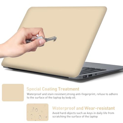 15-15.6 inches Netbook Laptop Skin Sticker Decal Reusable Cover Protector for 11.6 12 13 13.3 14 15 15.4 Notebook Chromebook Easy to Apply and Remove, Scratch-Resistant Waterproof I Apricot Beige - color: Apricot Beige