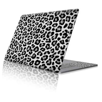 Reusable Universal Laptop Skin Sticker, Cut to Fit for 11.6–15.6 Inch Laptops, Waterproof Protective Film, No-Residue - Black White Leopard - color: Black White Leopard