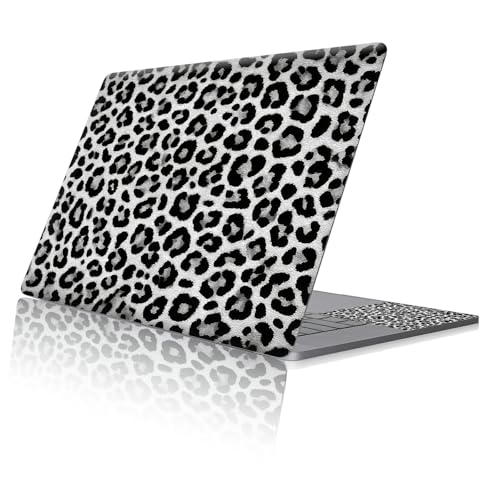 Reusable Universal Laptop Skin Sticker, Cut to Fit for 11.6–15.6 Inch Laptops, Waterproof Protective Film, No-Residue - Black White Leopard - color: Black White Leopard