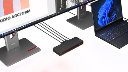 Lenovo ThinkPad Thunderbolt 5 Smart Dock 7500, 120Gbps Data Transfer, 180W Power Delivery, Multiple Display Support, 2.5Gbps Ethernet, Black
