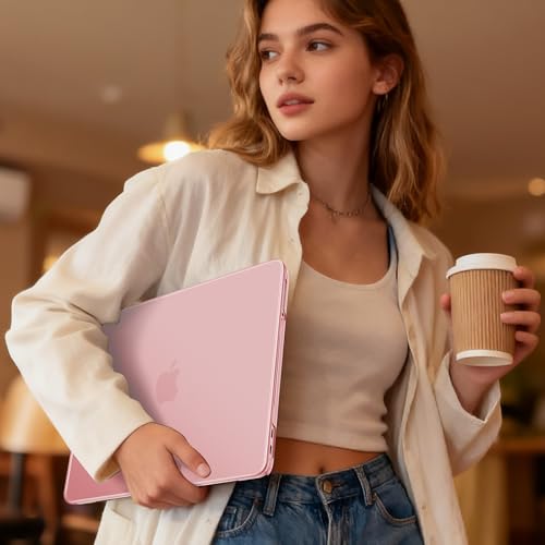 May Chen for MacBook Neo 13 inch Liquid Retina Display ((2026 Release A3404), Slim & Lightweight Protective Case with Screen Protector&Keyboard Cover&Dust Plug, Frosted Blush - color: Frosted Blush