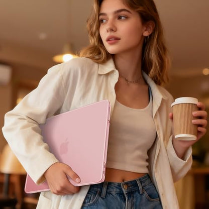 May Chen for MacBook Neo 13 inch Liquid Retina Display ((2026 Release A3404), Slim & Lightweight Protective Case with Screen Protector&Keyboard Cover&Dust Plug, Frosted Blush - color: Frosted Blush