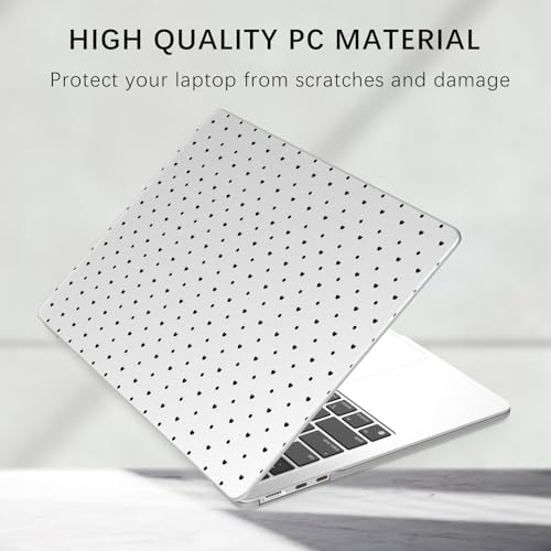 Compatible with MacBook Air 15 inch Case Cute Polka Dot Heart | M5 M4 M3 M2 2026-2023 Release A3448 A3241 A3114 A2941 | Protective Hard Shell Matte Cover for Mac Air 15.3 inch - color: Polka Dot H, size: MacBook Air 15 inch