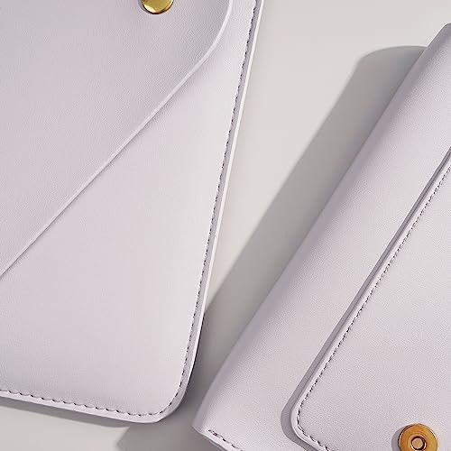 PU Leather Laptop Sleeve for 15.3 inch MacBook Air 2023 2024, Surface Book 13.5, Surface Laptop Studio - Light Purple - color: Light Purple, size: 14-15 Inch