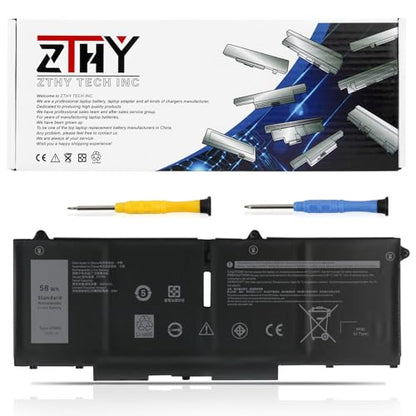 07KRV FK0VR Laptop Battery 58Wh 4-Cell Replacement for Dell Latitude 5530 | Latitude 7530 5330 7330 5430 7430 2-in-1 Precision 3570 Battery H4PVC 8WRCR 78FWY 51R71 8P81K Y86WG HFN8K P133G P134G 15.2V - size: 9.61*3.7*0.24 inch 07KRV