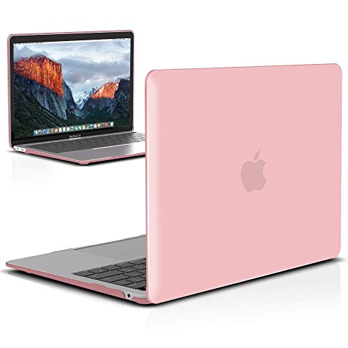 IBENZER Compatible with 2022 2021 2020 MacBook Air 13 inch case M1 A2337 A2179 A1932, Plastic Hard Shell Case for Mac Air 13 Retina Display with Touch ID, Rose Quartz, MMA-T13RQ - color: RQ
