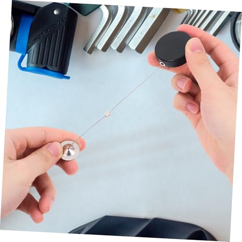 NUOBESTY 3Pcs Retractable Theft Cable Lock Adjustable Steel Wire Tether for Remote Control Security for Exhibition and Retail Display Use