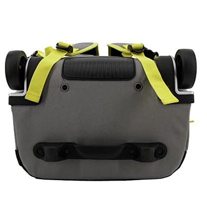 J World Lunar Rolling Backpack. Laptop Bag With Wheels. Wheeled Carry-On Travel Luggage, Grey, 19.5 x 13 x 8 Inches - color: Grey
