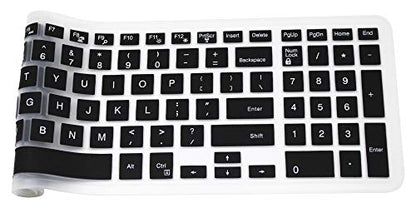 Keyboard Cover Skin Compatible with 15.6" Dell Inspiron 15 3000 5000 7000 Series; 15.6 inch Dell G3 G5 G7 Series; 17.3" Dell Inspiron 17 5000 Series; 17.3" Dell G3 Series (with Numeric Keypad) Black - color: Black