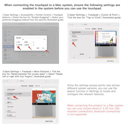 Wireless Trackpad, Tempered Glass Surface with Multi-Touch, Rechargeable Slim USB Windows Touchpad with High Precision Navigation for Windows8/ 10/11 Desktop/Laptop/Notebook Computer PC - color: White