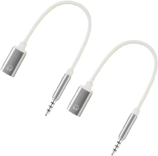 Jowxsx 2 Pcs 3.5mm Male to TypeC Female Audio Cable Cord 3.5mm Analog Cable Type-C Converter Earphone Adapter Compatible with MP3 Players, Laptops, Tablets, Smartphone Cables and Adapters (Silver) - color: Silver