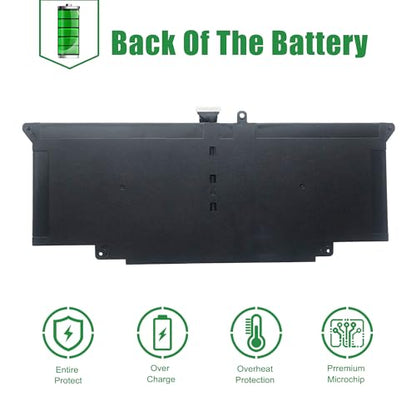 JHT2H Laptop Battery Replacement for Dell Latitude 7310 7410 2-in-1 Series Notebook 04V5X2 4V5X2 07CXN6 7CXN6 7.6V 52Wh 6500mAh - size: 11.4*5.3*1.2inch JHT2H