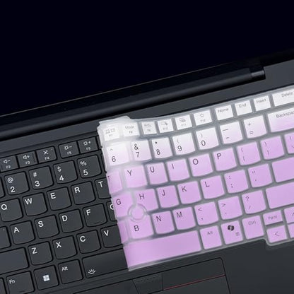 Keyboard Cover for Lenovo Thinkpad L14 Gen 5 /Thinkpad P14s Gen 5 / Thinkpad T14 Gen 5 /Thinkpad T14s Gen 6 14 Inch Laptop, US English Layout Keyboard Cover Skin Protector-OmbrePurlple - color: OmbrePurlple
