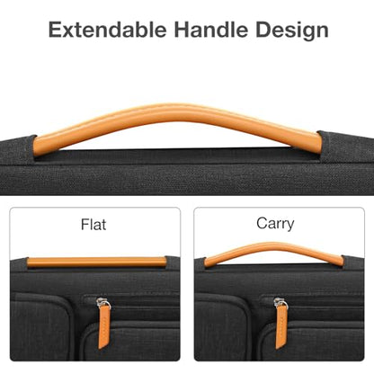 MOSISO 9-11 inch Tablet Sleeve Case for iPad A16 2025, iPad Air 11 inch M3 M2, iPad Pro 11 M4, iPad 10/9/8/7th, Galaxy Tab A9+/S9/S8/Plus 11, Side Open Carrying Bag with 4 Zipper Pockets, Black - color: Black, size: 11 inch