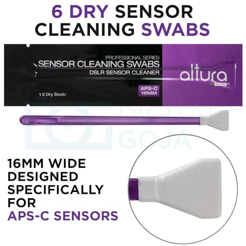 Altura Photo Camera Cleaning Kit, APS-C Sensor Cleaner for DSLR Mirrorless | Streak-Free Results, Includes All-Natural Cleaner, Swabs, Pen, Blower, Brush, Cloth & Hard Case - style: APS-C
