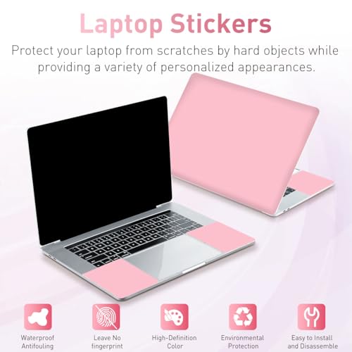 14.96 x 10.65 Inch Pink Laptop Skin Decal, Universal Reusable Vinyl Laptop Cover Sticker, Waterproof Art Decal Protector for 12-15.6 Inch Laptops - color: Pink