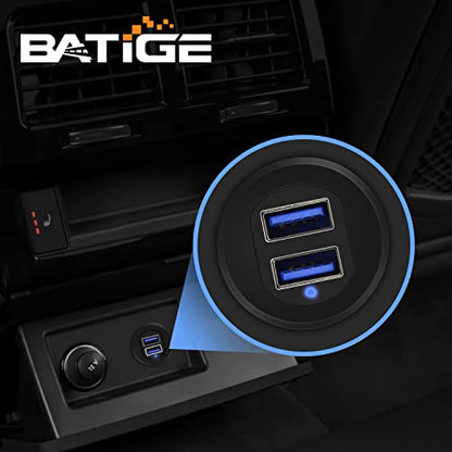 Alloy Dual Port USB 3.0 Car Dashboard Flush Mount Cable, Male to Female with LED Indicator Extension Cable for Car Truck Boat Motorcycle Dashboard Panel 1ft - style: Dual Port 1ft