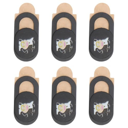 DOITOOL 6 Pack Cow Pattern Webcam Cover Slide Laptop Camera Cover Privacy Slider Ultra-Thin Camera Privacy for Laptop Tablet Computer Easy Open and Close