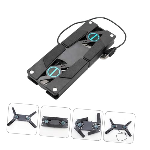 KALLORY 2PCS Laptop Cooling Pad with Dual Fans USB Powered Ventilated Support Stand Slip Mat Low Noise Design for Travel and Business Use