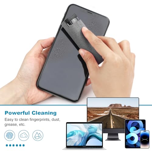 6 Pack Screen Cleaner 3-in-1 Touchscreen Mist Cleaner Spray and Microfiber Cloth Built-in Cleaning Solution Portable Reusable Fingerprint-Proof Spray Bottle for Phone Laptop iPad TV Monitor Car Screen | 3-In-1 Integrated Design, Abs Protective Shell, Wash