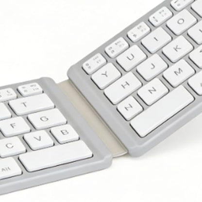 LICAEVEY Foldable Bluetooth Keyboard, Slim Portable Wireless Dual Mode with Silent Operation and Soft Keystrokes, for Smartphones Tablets Laptops Desktop Travel Outdoor Work (White)