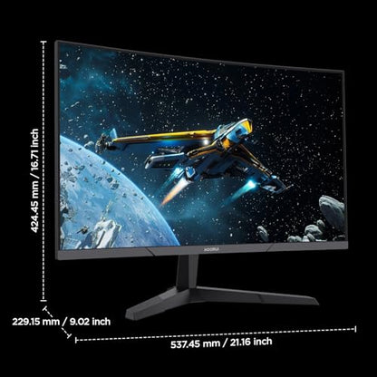 KOORUI 24 inch Curved Gaming Monitor 180Hz FHD 1080P, 1ms 1500R Display | Adaptive Sync, 99% sRGB, HDMI×2 and DisplayPort, Eye Care, VESA, Tilt, FPS & Console Gaming, Bedroom/Dorm Setup - size: 24inch 180Hz/FHD/Curved