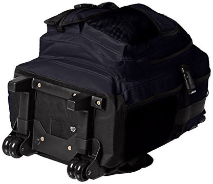 Everest Deluxe Wheeled Backpack, Navy, One Size - color: Navy