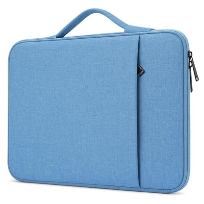 ProElife 13 Inch Laptop Sleeve for MacBook Neo, Retractable Handle, Blue | Precision Fit, Soft Inner Lining Padded, Anti-Scratch, Extra Attached Pocket, Travel Carry Laptop Bag for Home Office - color: Light Blue
