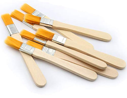 LBY 10pcs Household Cleaning Dusting Brush,135mm(5.31'') Paint Brush Small Size Keyboard Brush Computer Notebook Dusting Brush, Yellow Natural Bristles, Wooden Handle - size: 135mm(5.31'')Dusting Brush