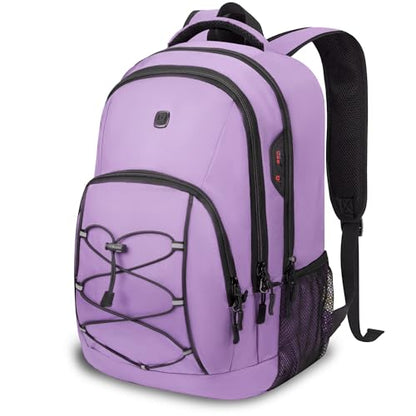 Goloni Travel Backpack, 17 Inch Laptop Backpack for Men Women, Business Backpack with Luggage Strap,Purple - color: Purple