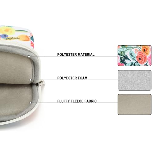 Canvaslife Laptop Sleeve Case Cover with Pocket for MacBook Pro 14 inch and 14 inch-14.4 inch HP, Lenovo, Dell, ASUS, Acer Notebook Computer (New Garden Roses) - color: New Garden Roses, size: 14 inch / 14.0 inch