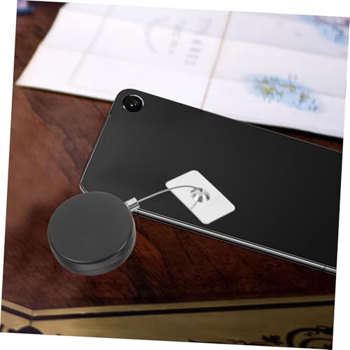 Angoily 2pcs Heavy Duty Theft Retractable Cable Lock Dual Functionality Wire Leash for Secure Remote Control and Laptop Black Adhesive Locking Mechanism