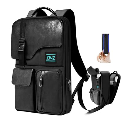 Slim & Expandable Laptop Backpack 15.6 Inch, Computer Rucksack Water Resistant Bag, Anti-Theft Travel Daypack for Men and Women-Black - color: Black