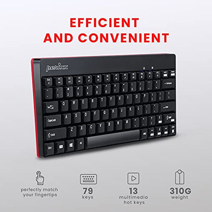 Perixx PERIDUO-712B Wireless Mini Keyboard and Mouse Set, Black, US English Layout - style: Wireless Black