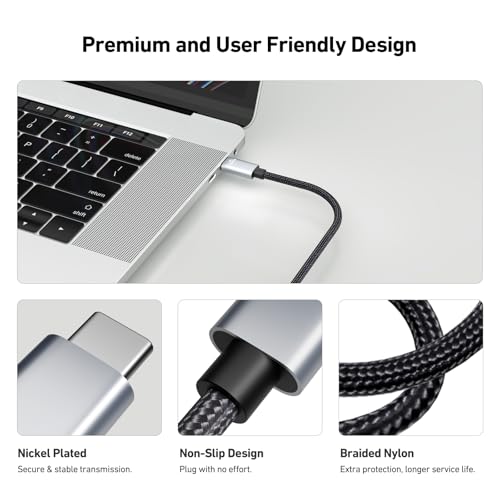 BENFEI USB C to HDMI 3 Feet Cable [4K@60Hz, Aluminum Shell, Nylon Braided], Thunderbolt 3/4/5 Compatible with iPhone 15 Pro/Max, MacBook Pro/Air 2023, iPad Pro, Surface Book 2, Galaxy S23 and More - size: 3 Feet, style: 4K@60Hz
