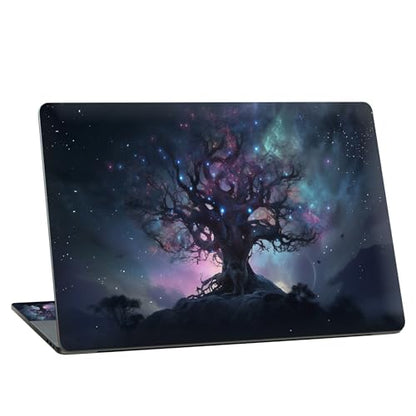 Universal Laptop Skin Sticker with 2 Wrist Pad Skins, Waterproof Scratch Resistant Vinyl Laptop Cover Decal, Cut to Fit for 11–15.6 Inch MacBook HP Dell Lenovo, Art Glitter Tree - color: Art Glitter Tree