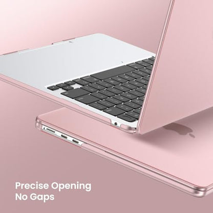 EooCoo Case Compatible with MacBook Air 13 inch M5 2026-2022 M4 M3 M2 A3449 A3240 A3113 A2681, Sleek Hard Shell Scratch Resistant Protective Cover for Mac Air 13.6 inch Case, Matte Pink - color: Matte Pink, size: Air 13.6-inch
