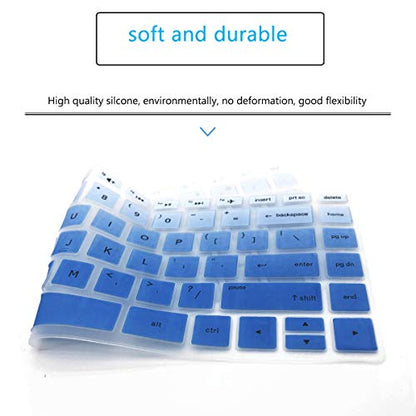 Keyboard Cover for HP Laptop 14-dk 14-dq/cd 14-dk0002dx 14-dk1003dx 14-dk0736ms 14-dk1022wm 14-dk0028wm 14-dk1025wm 14-dk1035wm dk1032wm 14-dk0053od 14-dk1013dx 14-dk0095nr dk1097nr dk1031dx dk0032dx - color: Gradual Blue